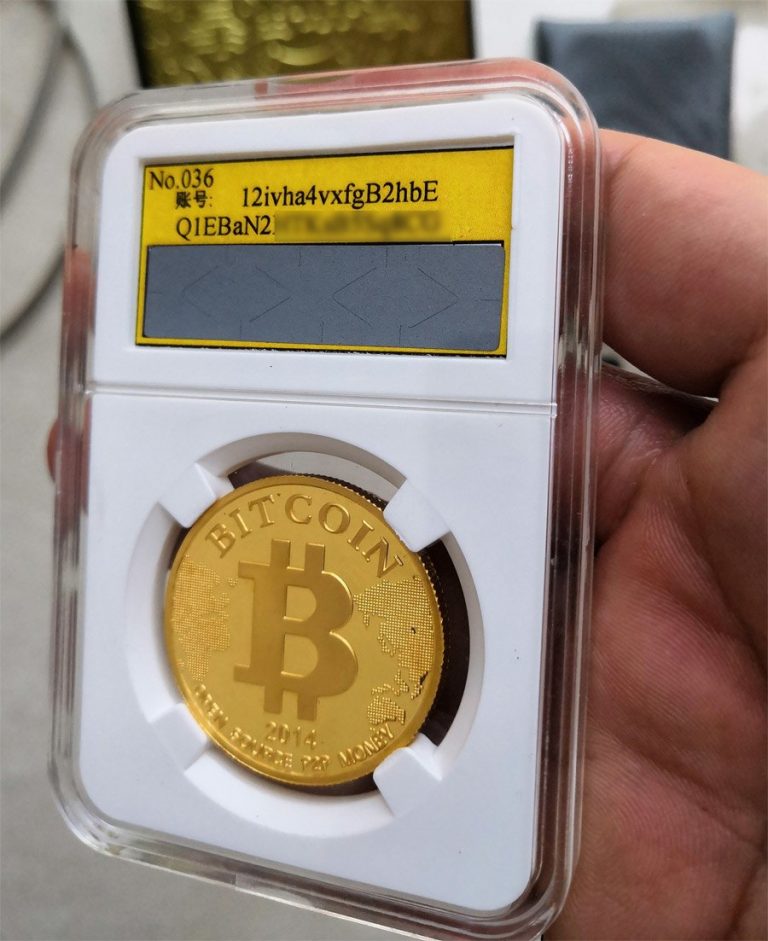 中國造幣廠的實體比特幣紀念幣