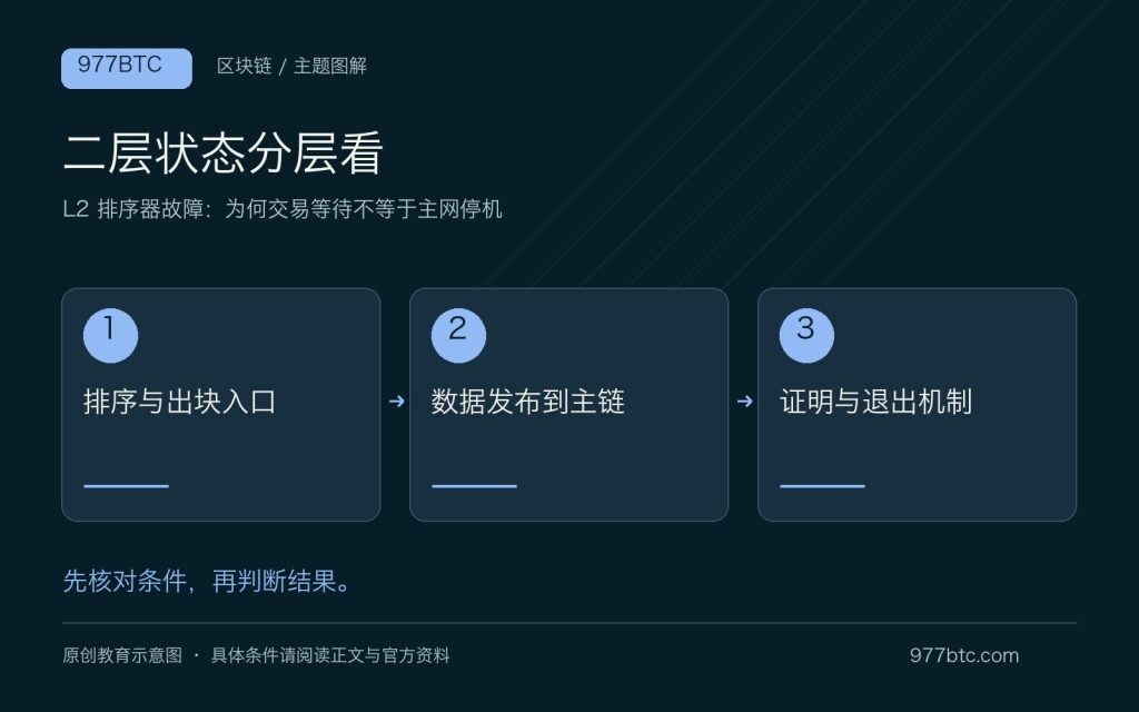 L2 排序器故障:为何交易等待不等于主网停机;主题示意配图