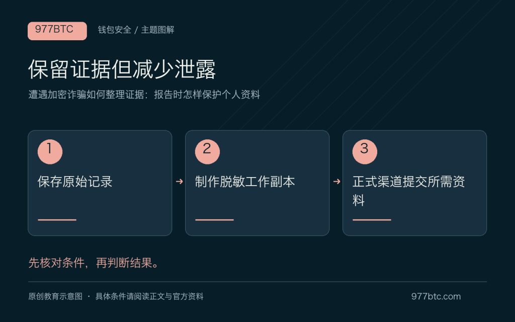 遭遇加密诈骗如何整理证据：报告时怎样保护个人资料；主题示意配图