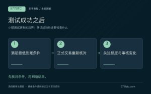小额测试转账的边界：测试成功后还要检查什么；主题示意配图