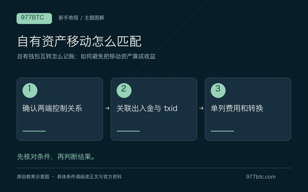 自有钱包互转怎么记账：如何避免把移动资产算成收益；主题示意配图