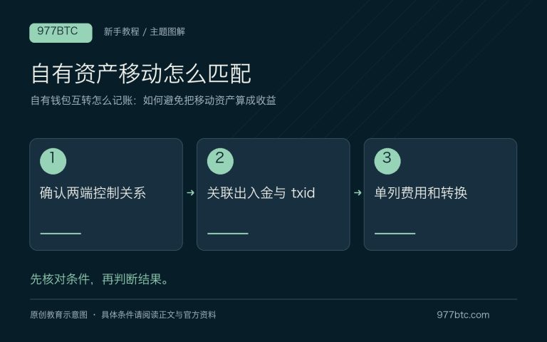 自有钱包互转怎么记账：如何避免把移动资产算成收益；主题示意配图