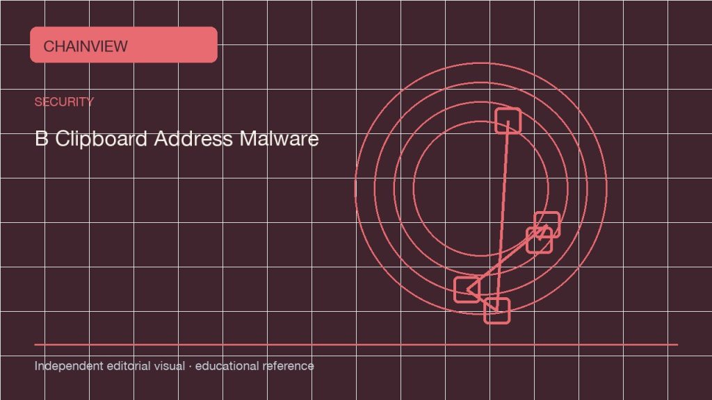 Русский: Clipboard address tampering: device checks before sending; independent editorial visual