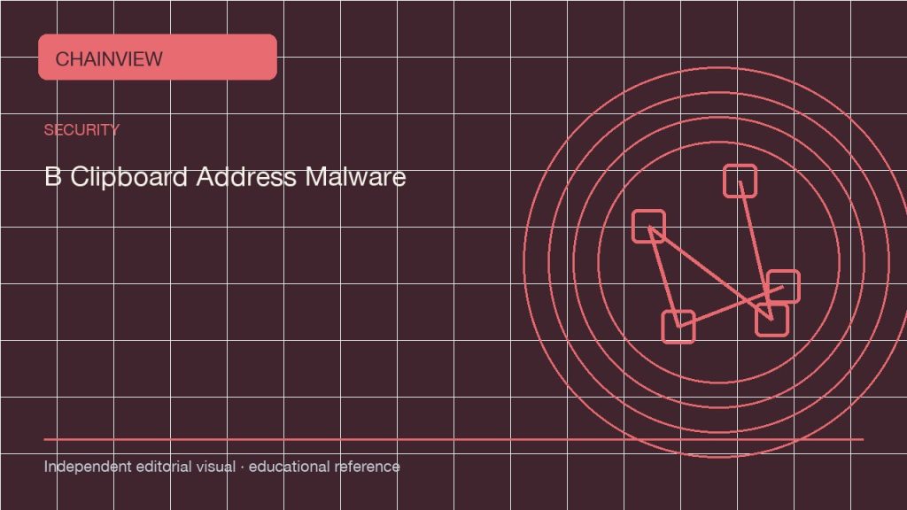 ไทย: Clipboard address tampering: device checks before sending; independent editorial visual