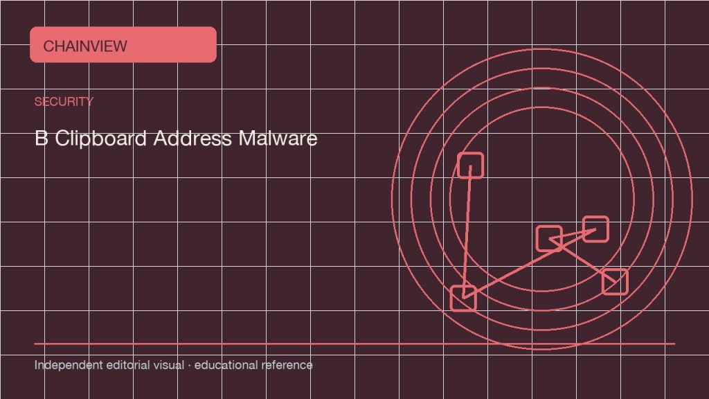 Tiếng Việt: Clipboard address tampering: device checks before sending; independent editorial visual