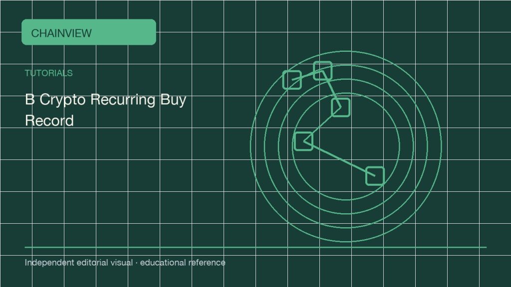Español (México): Recording recurring buys: schedule, limits and pause conditions; independent editorial visual