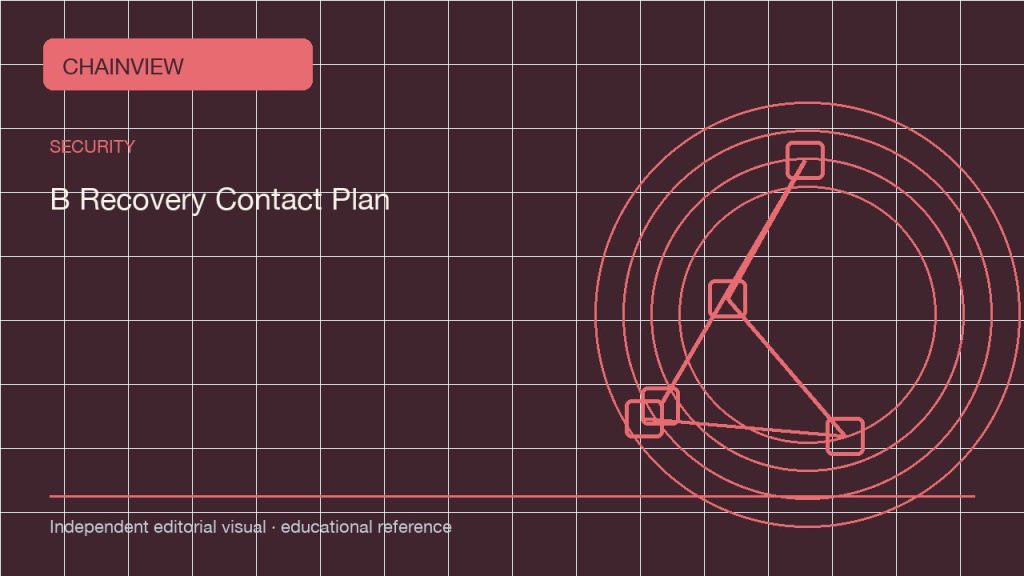 ไทย: Recovery contact plans: separation, records and emergency steps; independent editorial visual