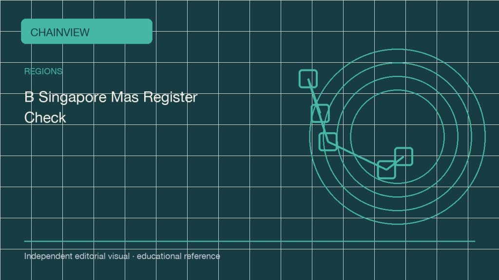 Русский: Checking Singapore platform information: entity, licence and scope; independent editorial visual