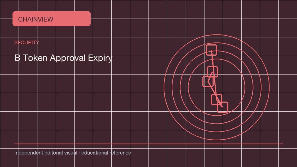 ไทย: Token approval expiry: limits, revocation and new contracts; independent editorial visual