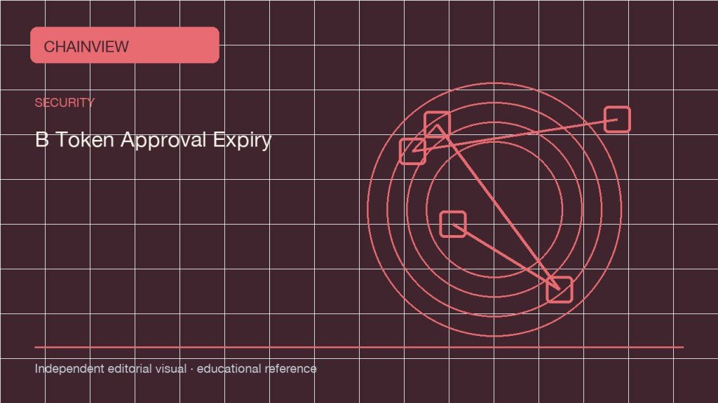 Tiếng Việt: Token approval expiry: limits, revocation and new contracts; independent editorial visual