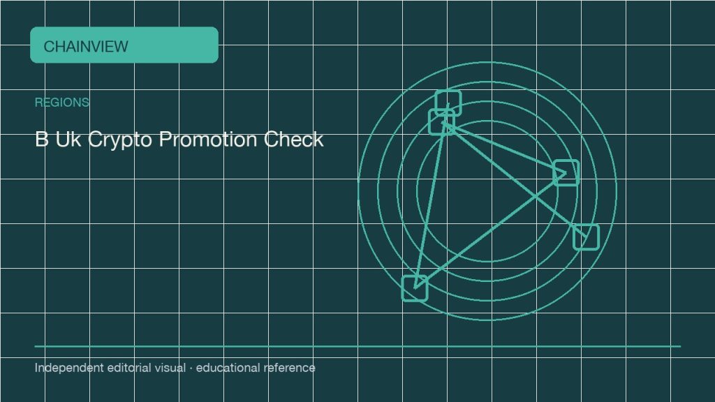 Español (México): Reading crypto promotions in the UK: risk disclosures and regional limits; independent editorial visual