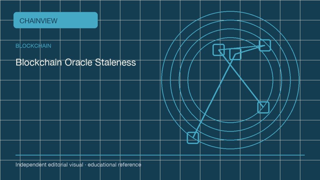 البلوك تشين · العربية版:Oracle data quality: freshness, bounds and fallback behavior; independent editorial visual