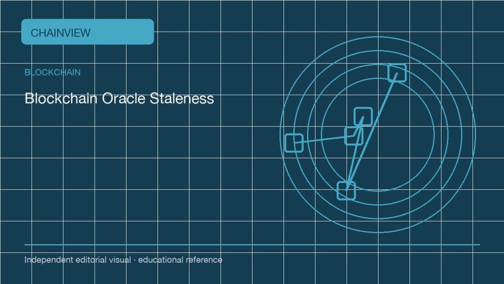 บล็อกเชน · ไทย版:Oracle data quality: freshness, bounds and fallback behavior; independent editorial visual