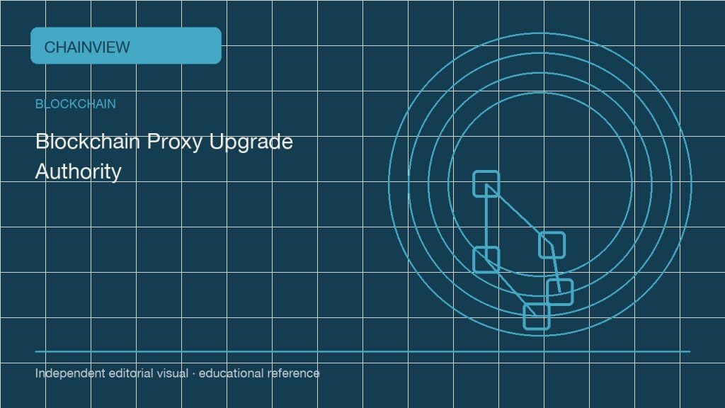 Блокчейн · Русский版：Upgradeable contracts: follow the administrator behind a stable address; independent editorial visual