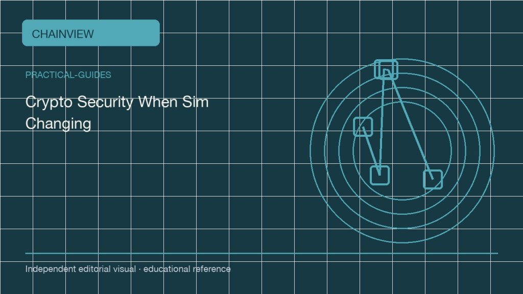 Crypto Account Security When Changing SIM Cards or Phones; independent editorial visual