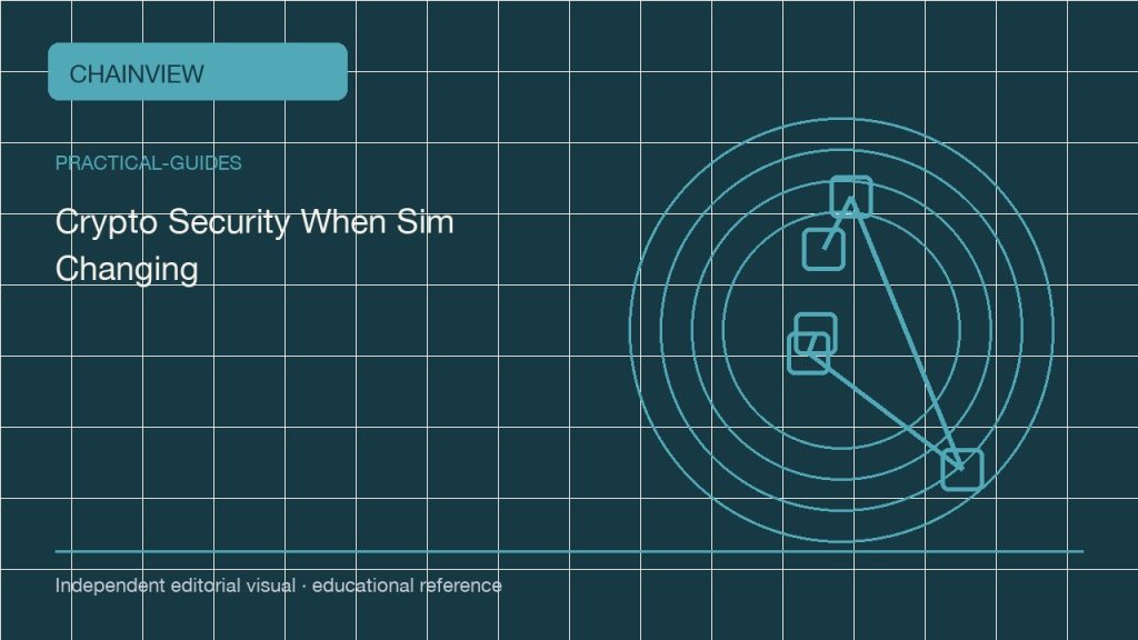 คู่มือปฏิบัติ · ไทย:Crypto Account Security When Changing SIM Cards or Phones; independent editorial visual