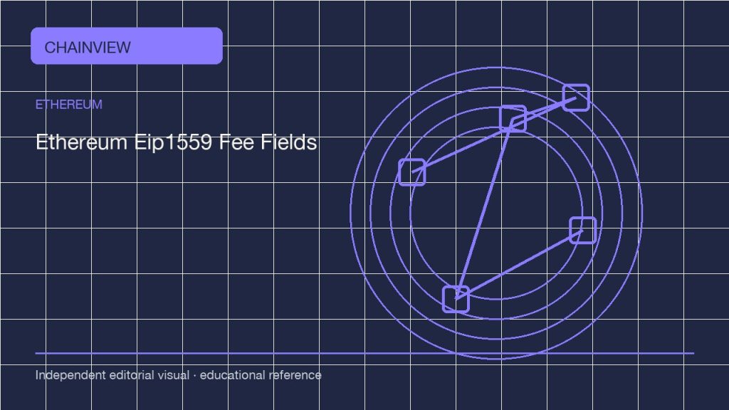 以太坊 · 繁體中文版：Ethereum EIP-1559 fee fields: base fee, priority fee and the inclusion limit; independent editorial visual