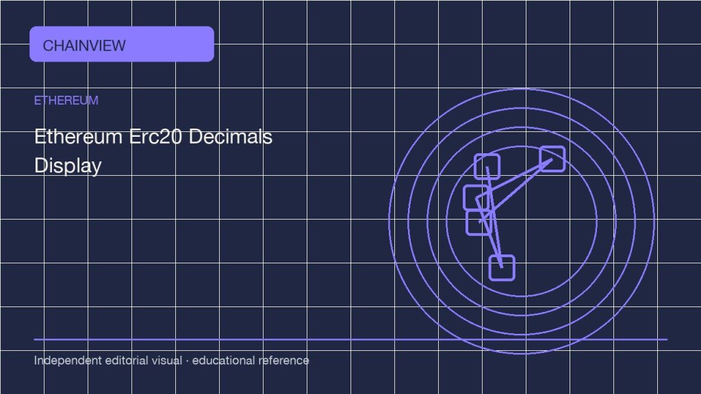 Ethereum · Español (México)版：ERC-20 decimals and display units: avoid sending the wrong token amount; independent editorial visual