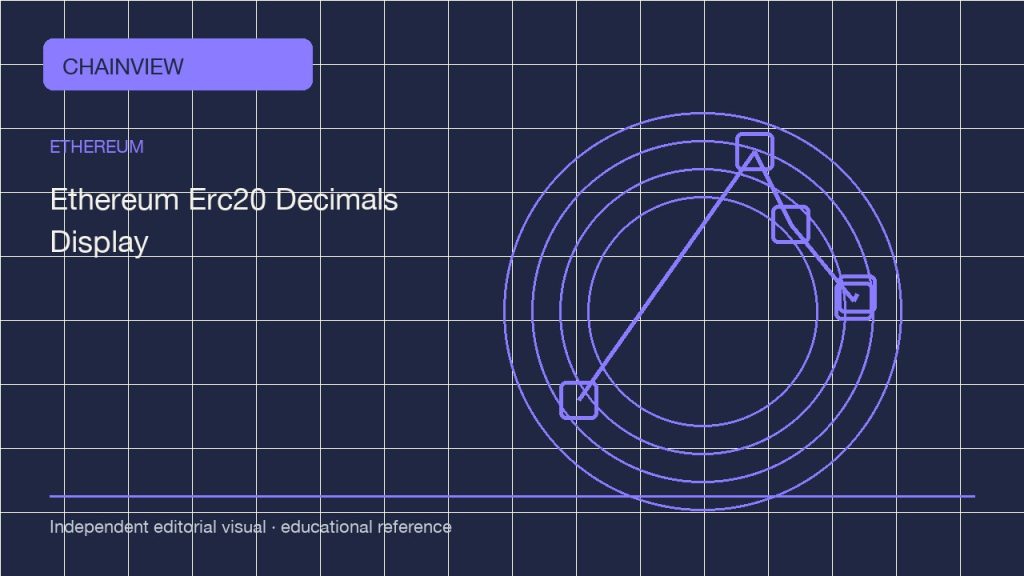 以太坊 · 简体中文版：ERC-20 decimals and display units: avoid sending the wrong token amount; independent editorial visual