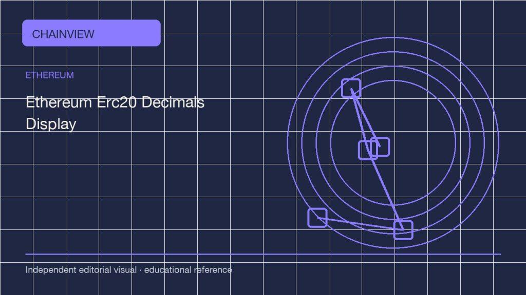 以太坊 · 繁體中文版：ERC-20 decimals and display units: avoid sending the wrong token amount; independent editorial visual