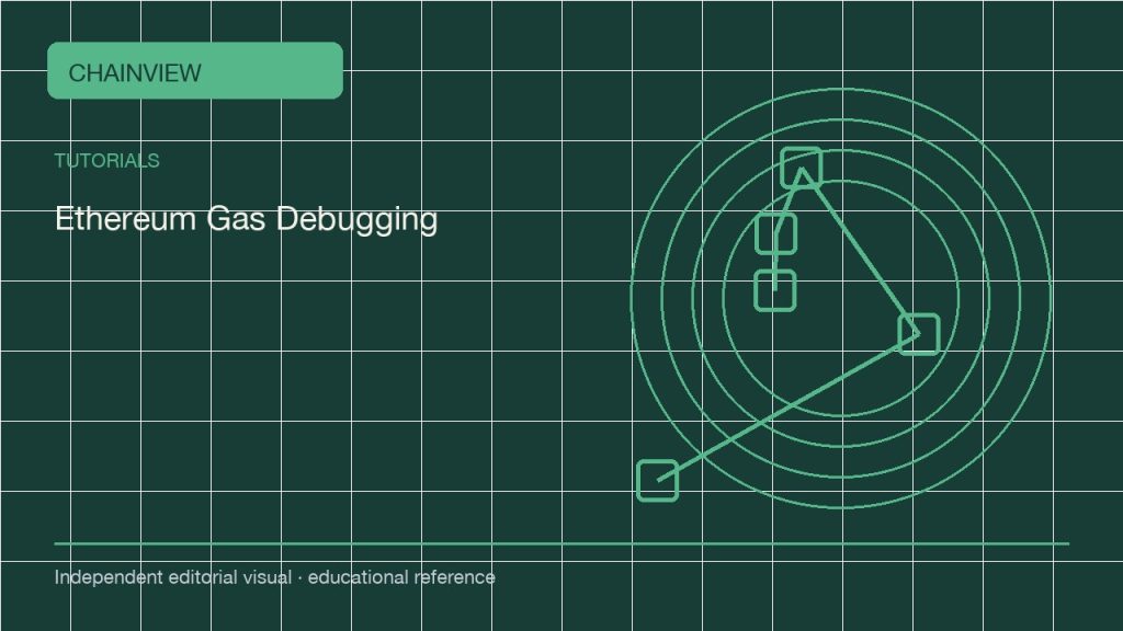 Debugging an Ethereum Gas Estimate: Revert Reasons, Limits and Fees; independent editorial visual