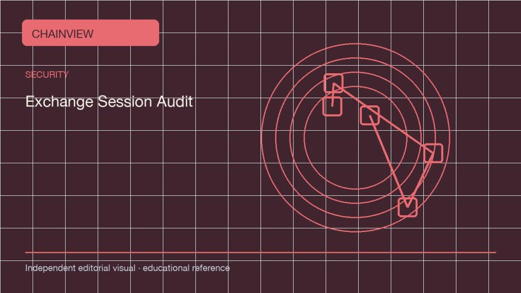 Auditing Exchange Sessions, Devices and Recovery Paths; independent editorial visual