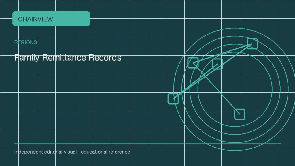 Keeping Cross-Border Family Crypto Remittance Records; independent editorial visual