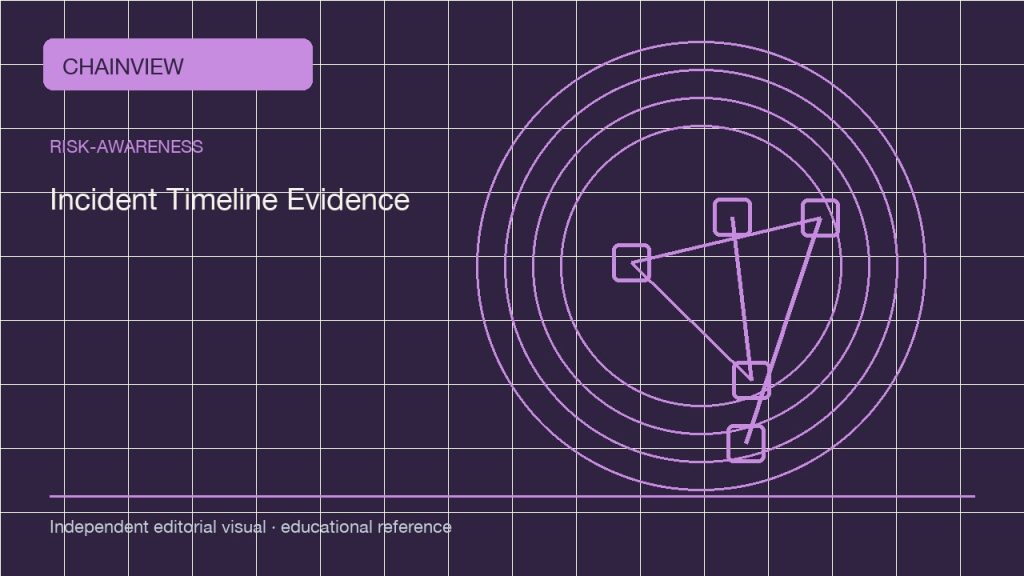 Crypto Incident Timelines: Build Evidence Before Repeating a Rumor; independent editorial visual