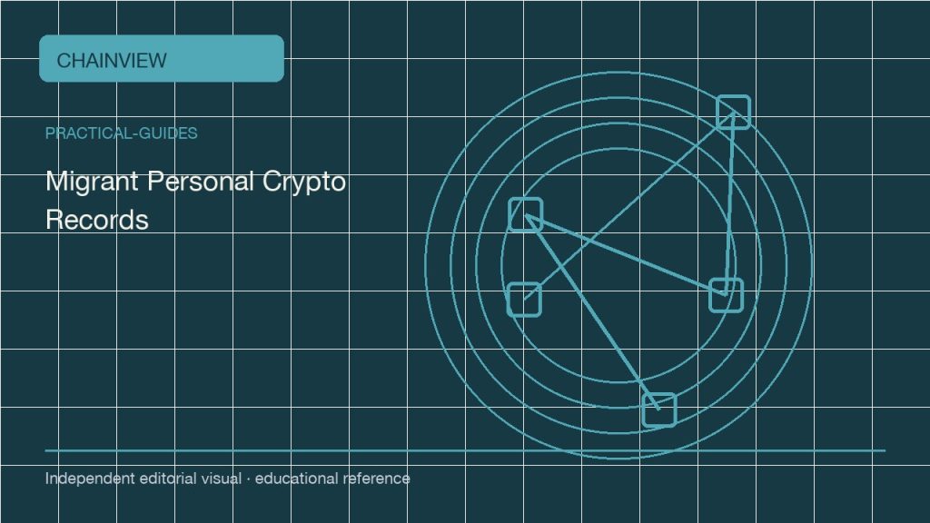 أدلة عملية · العربية:Cross-Border Crypto Records for Migrant Workers; independent editorial visual