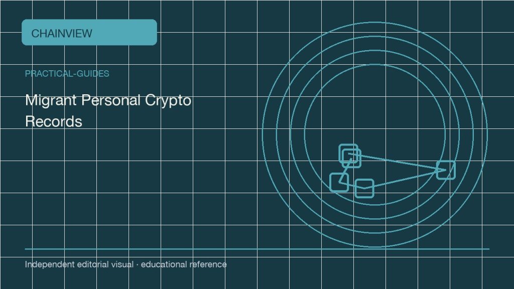 Практические руководства · Русский：Cross-Border Crypto Records for Migrant Workers; independent editorial visual