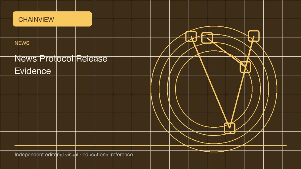 How to read a protocol release announcement without confusing code and activation; independent editorial visual