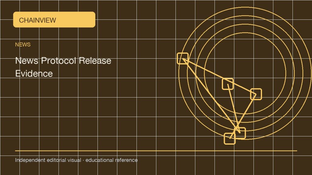 الأخبار · العربية版:How to read a protocol release announcement without confusing code and activation; independent editorial visual