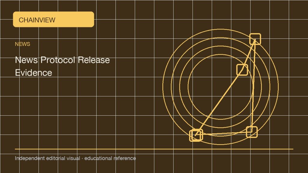 뉴스 · 한국어판: How to read a protocol release announcement without confusing code and activation; independent editorial visual