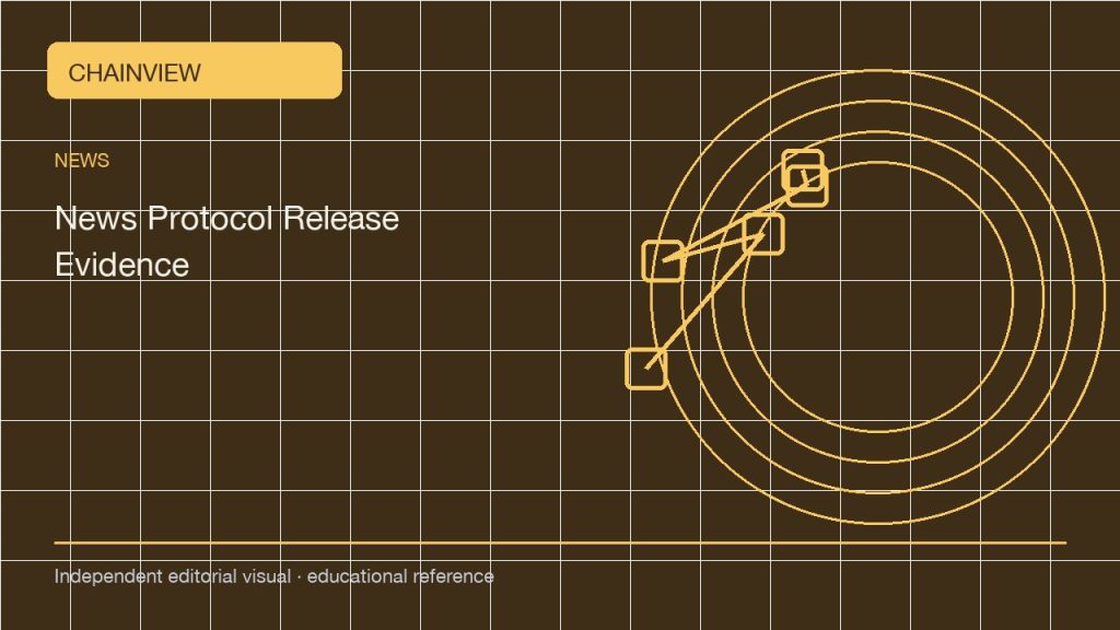 新闻 · 简体中文版：How to read a protocol release announcement without confusing code and activation; independent editorial visual