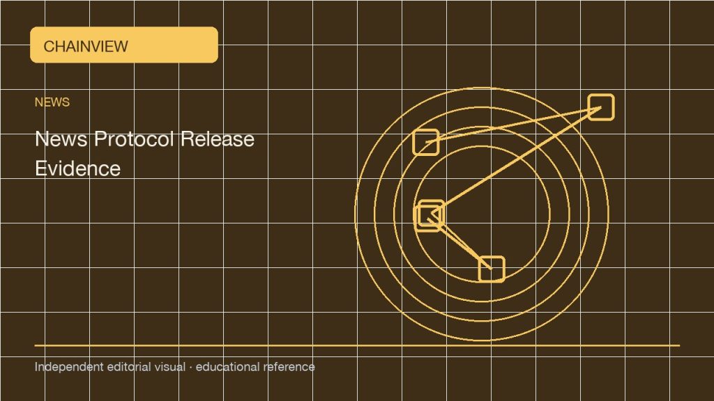 新聞 · 繁體中文版：How to read a protocol release announcement without confusing code and activation; independent editorial visual