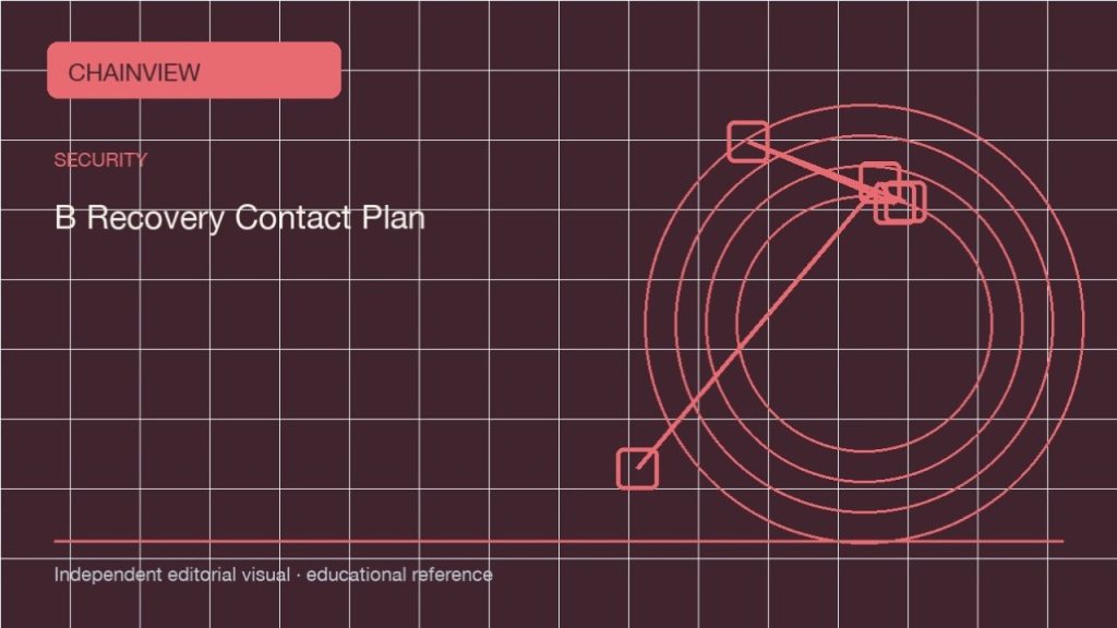 Field note: Blockchain · Source verification and an evidence chain; independent editorial visual