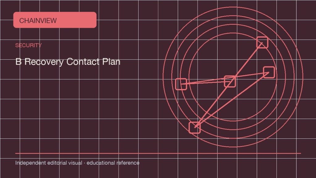 Field note: Blockchain · Long-term review and family handover; independent editorial visual