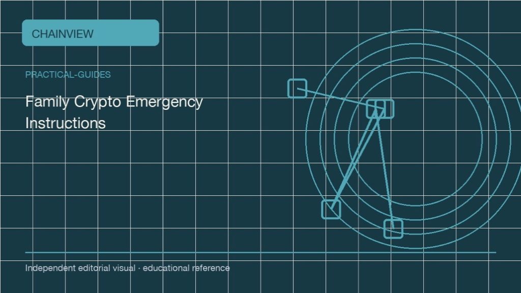 Análisis práctico: Blockchain · Revisión a largo plazo y relevo familiar; independent editorial visual