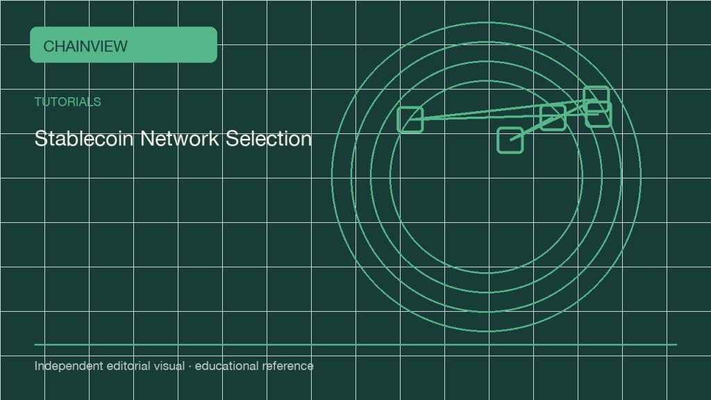 Choosing a Stablecoin Transfer Network Without Losing the Deposit; independent editorial visual