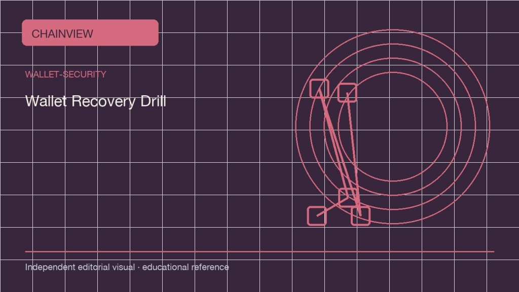 ความปลอดภัยกระเป๋า · ไทย：Wallet Recovery Drills: Test Access Without Risking the Main Balance; independent editorial visual