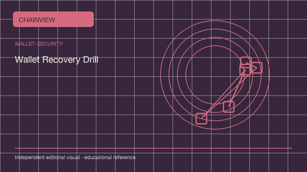 An toàn ví · Tiếng Việt:Wallet Recovery Drills: Test Access Without Risking the Main Balance; independent editorial visual