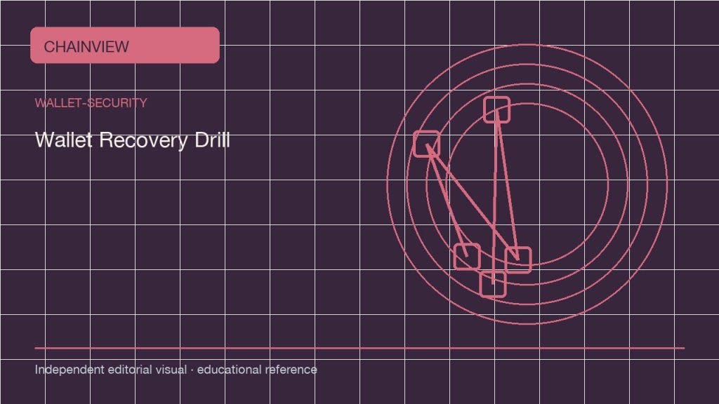 錢包安全 · 繁體中文：Wallet Recovery Drills: Test Access Without Risking the Main Balance; independent editorial visual