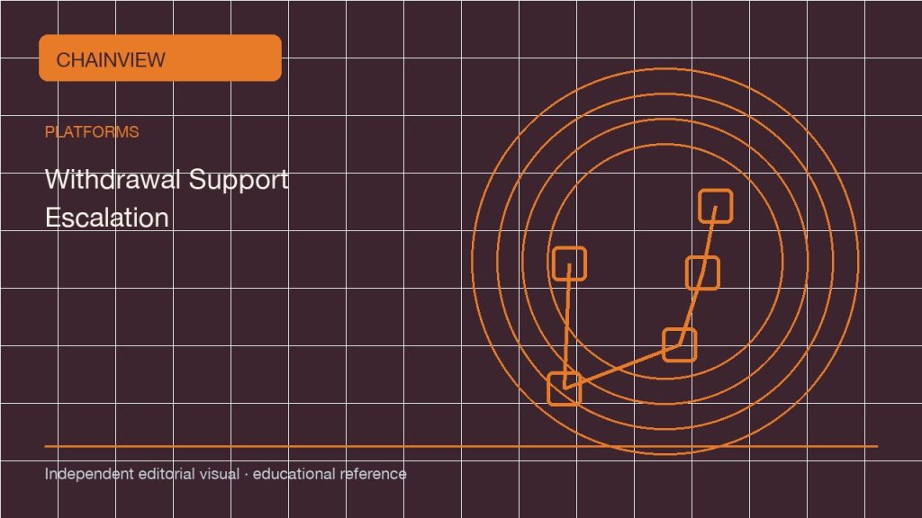Escalating a Delayed Crypto Withdrawal Safely; independent editorial visual